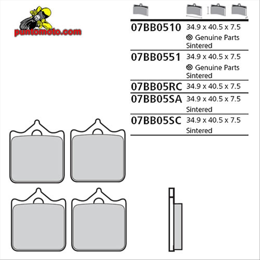 Pastiglie freni moto DP Brake RDP638 - 4 pezzi ( 07BB33 )