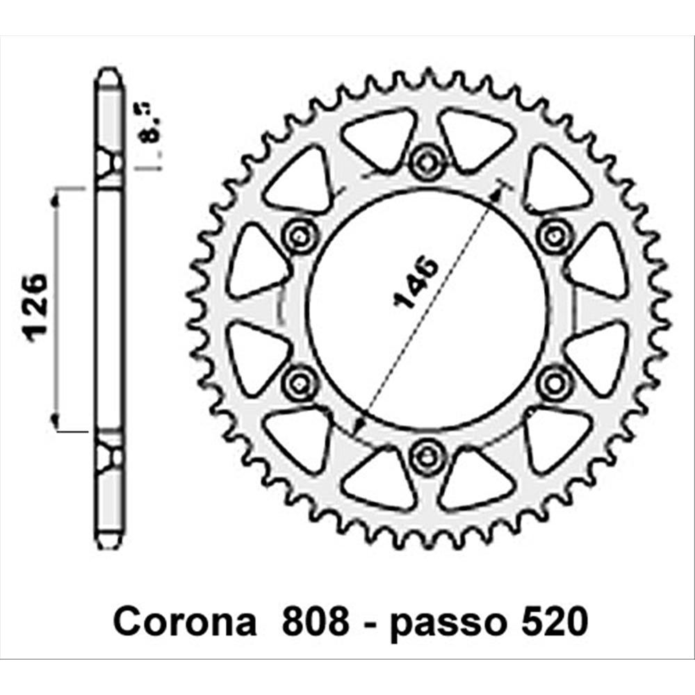 Corona 0808 Ergal - passo 520
