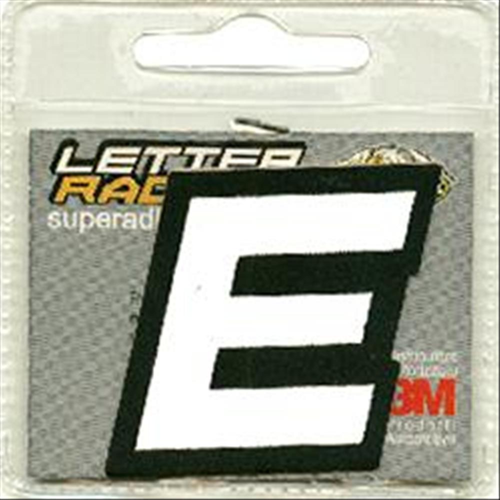 Adesivo ecopelle Race Bianco 38mm (Lettera E)
