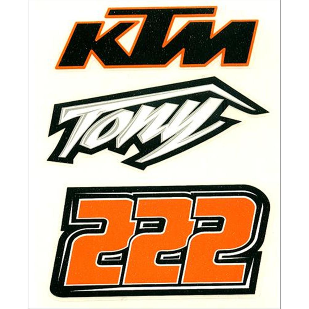 Adesivo 100x120mm, KTM Tony 222