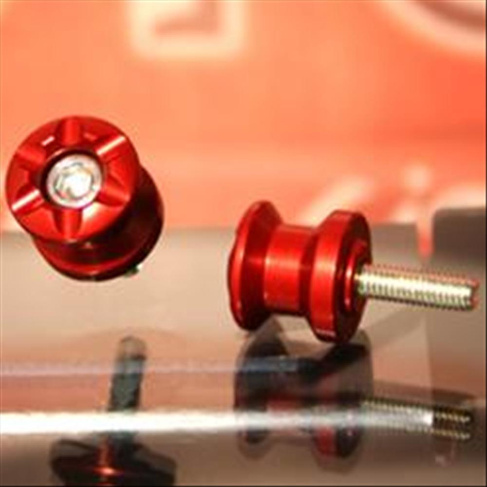Supporti cavalletto moto per forcellone M6, Rosso (2 pz)