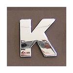 Lettera adesiva K 3D cromata in PVC, Type-3 28mm