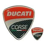 Stemma 3D Ducati Corse 42x45mm + 16x17mm, 2pz.