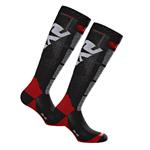 Calze Sixs lunghe rinforzate Speed2 Nero Rosso