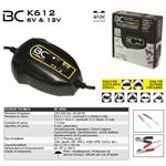 BC Caricabatterie K 6-12, (6-12V) con cavo occhielli + pinze