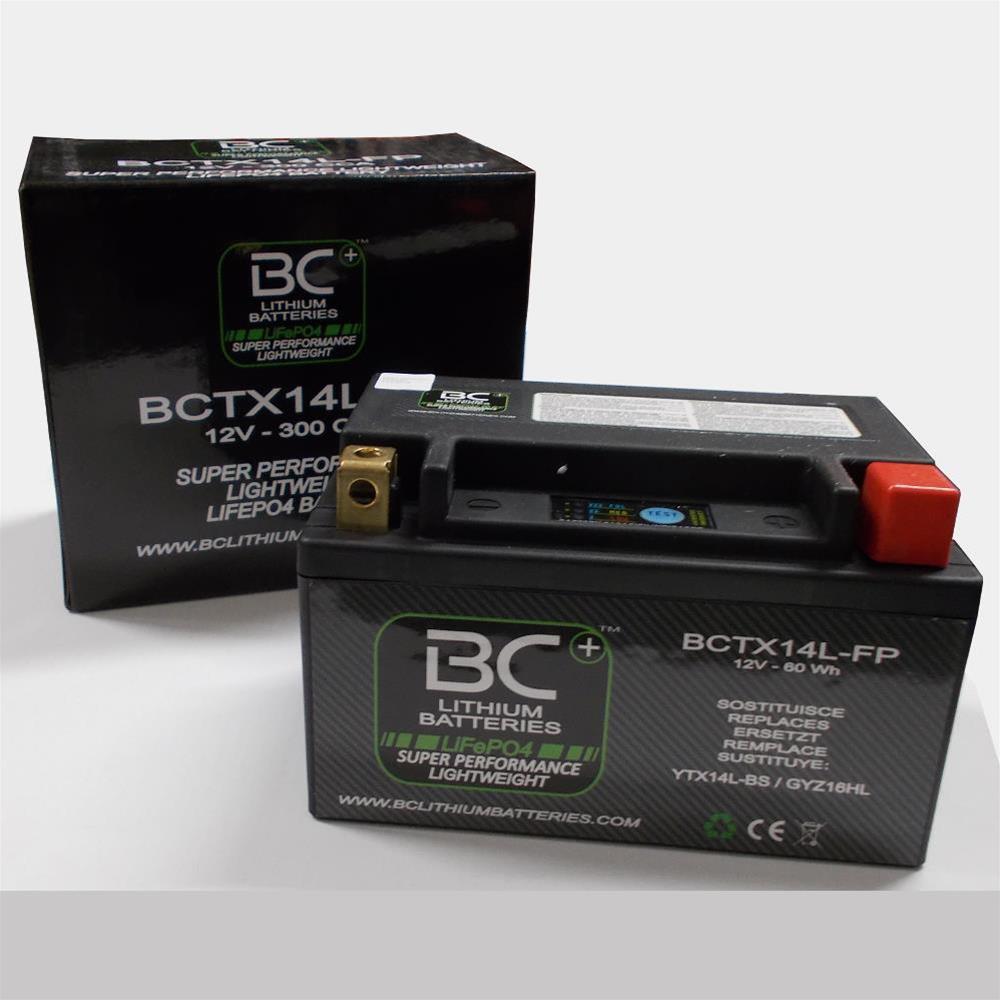 Batteria Moto Ioni di Litio BCTX14L-FP 12V-4Ah 150x87x93mm