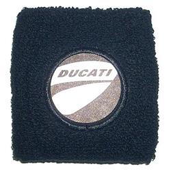 Polsino con logo Ducati in tessuto elastico Nero