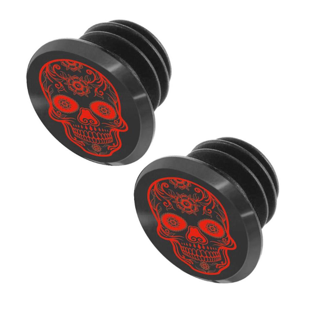 Tappi manubrio Switch Skull Rosso  (2 pezzi)