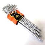 Set chiavi Torx 9 pezzi forma L - T10/T15/T20/T25/T27/T30/T40/T45/T50 Lunghe