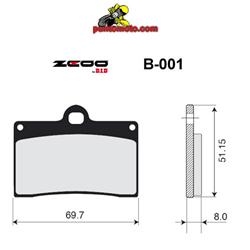 Pastiglie freni moto Zcoo B001 ( 07BB15 ) Racing