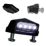 Mini luce targa LED 56x20x23mm, Nera  (E4)