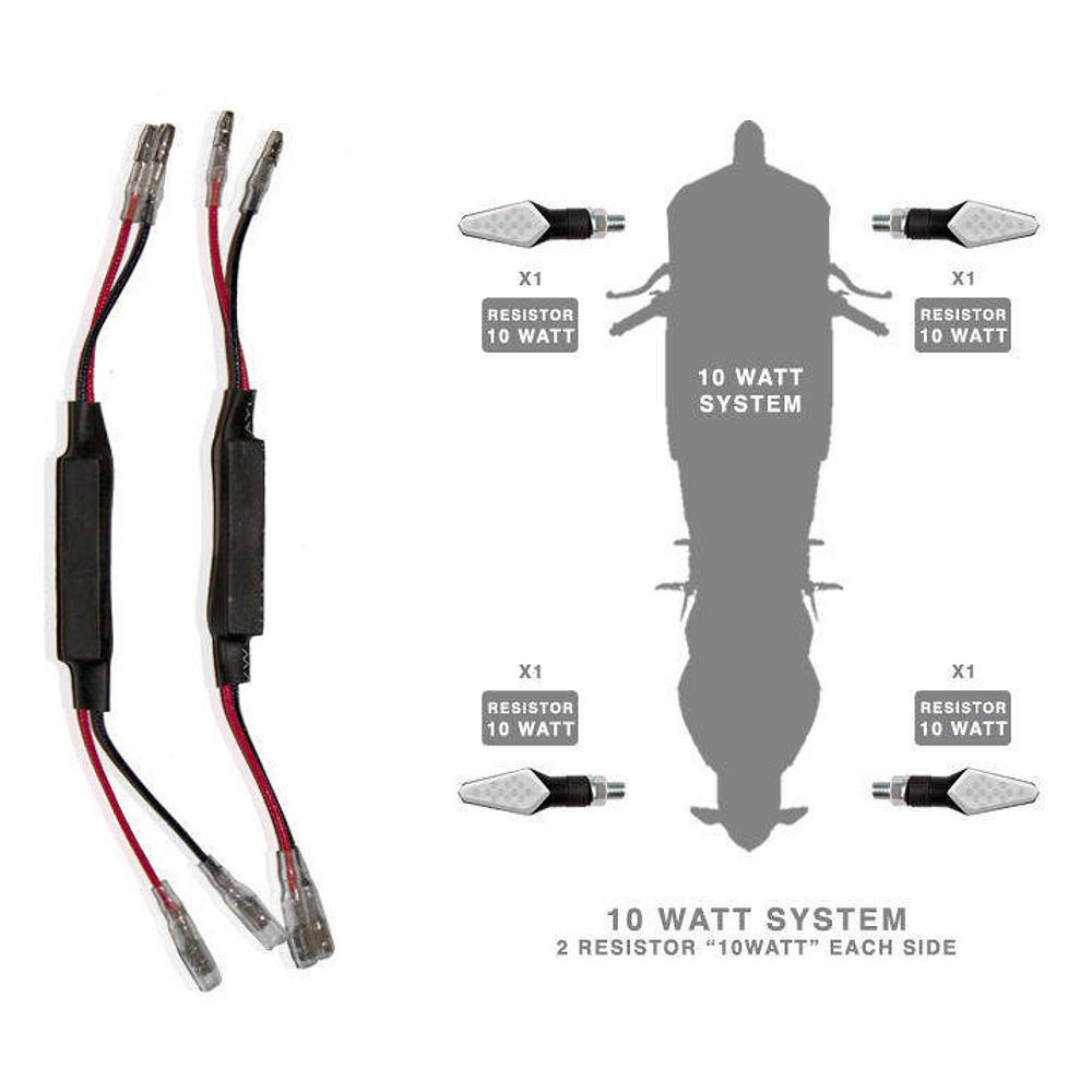 Resistenze pre-cablate con connettori , 12V 10 OHM 10W, 2 pezzi