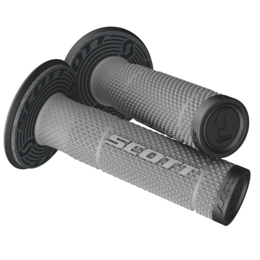 Manopole moto Ø22 chiuse Scott SX II + Donut Grigio/Nero