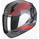 Casco Scorpion Exo 390 Ighost Cement Grey Red lucido