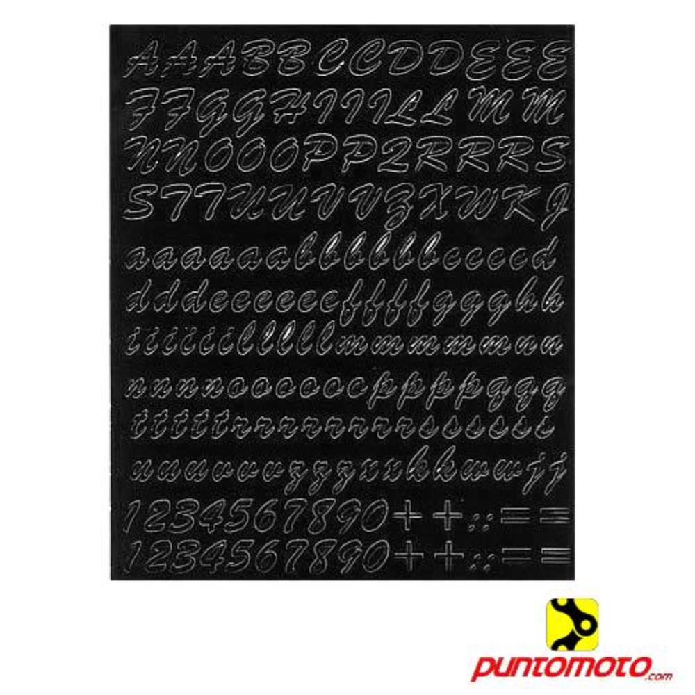 Set lettere adesive Nere, 170 pz.