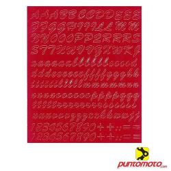 Set lettere adesive Rosse, 170 pz.