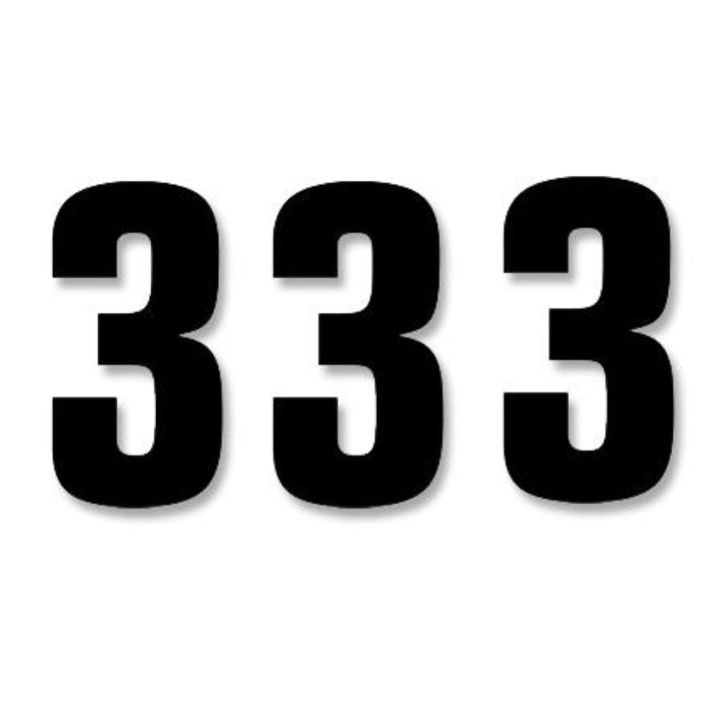 Numero 3 Adesivo Nero 16cm, 3pz
