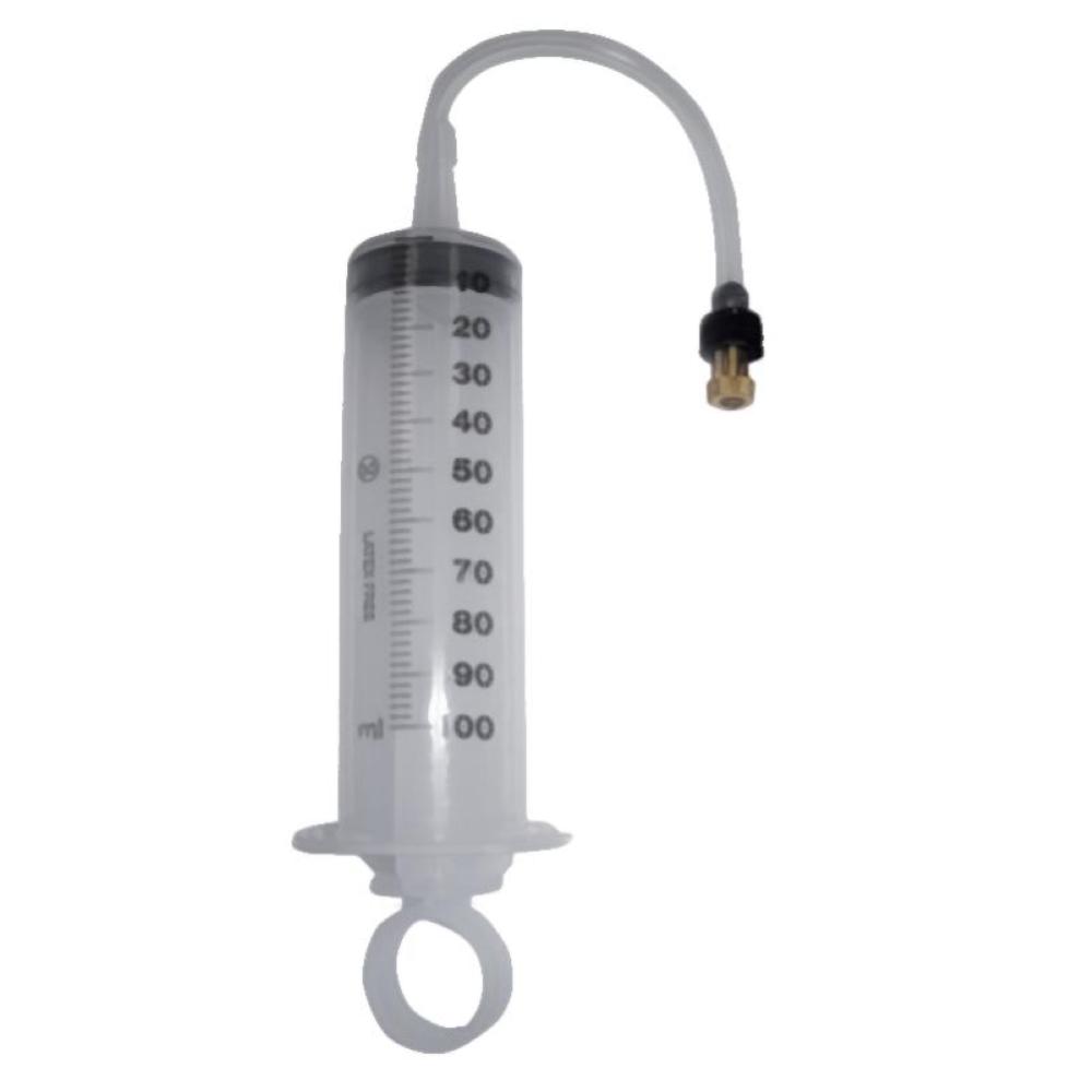 Siringa da 100 ml con adattatore valvole Presta e Schrader