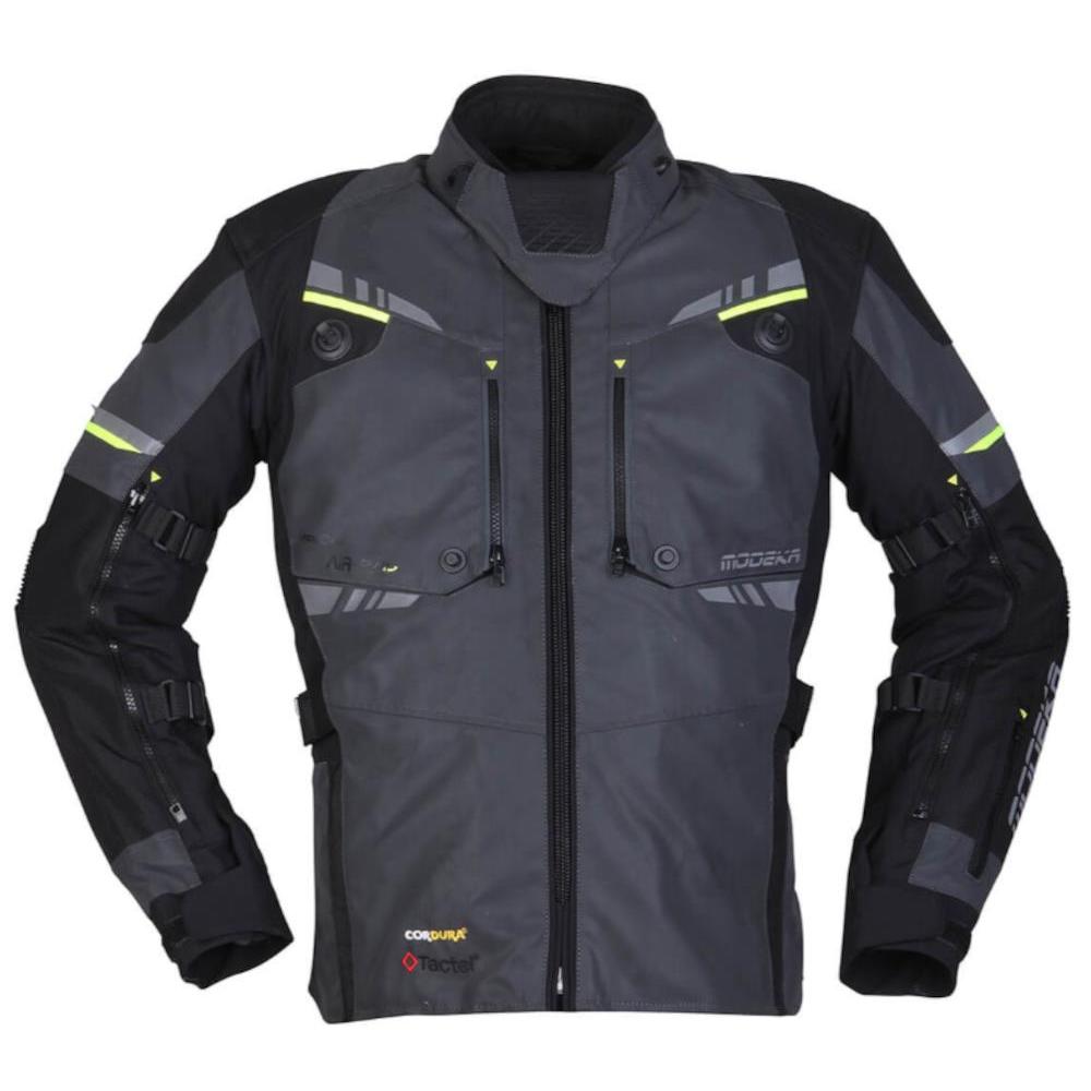 Giacca Modeka (CE) Taran Flash 2in1, Nero - Grigio scuro - Giallo Fluo