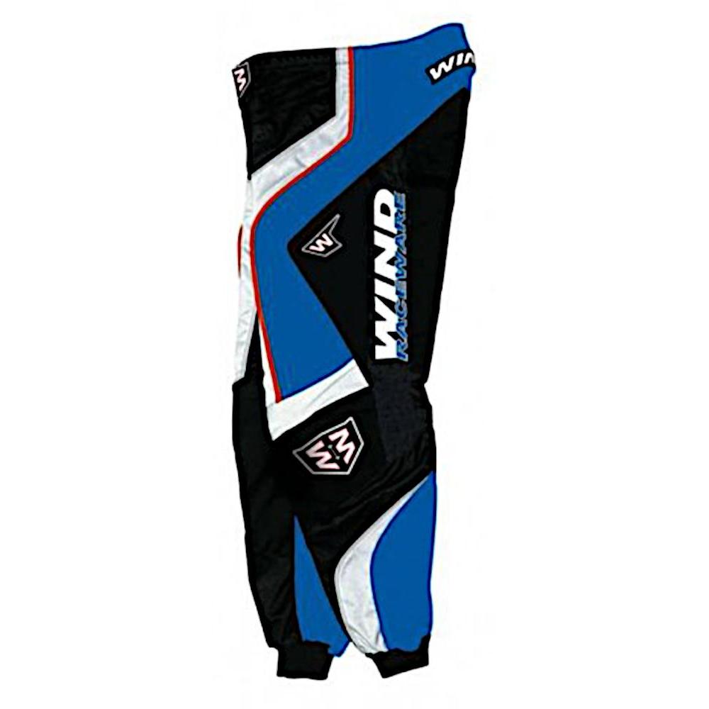 Pantaloni Cross Bambino Wind Raceware Nero Blu Bianco
