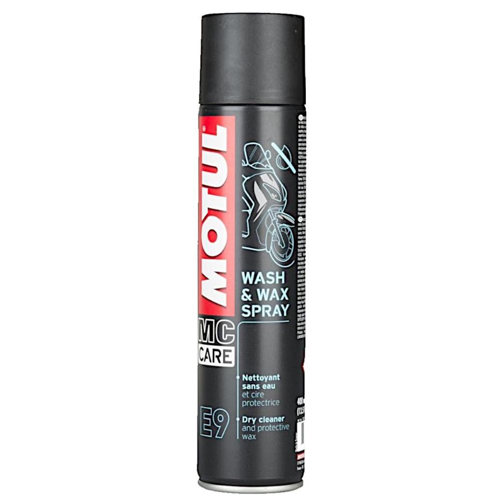 Detergente a secco e Cera protettiva Spray Motul MC Care Wash e Wax 400ml.
