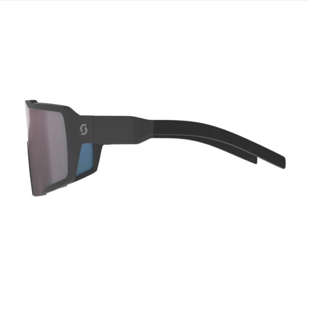 Occhiali Scott Sunglasses Shield Compact Black Mat, lente Blue Chrome Enhancer