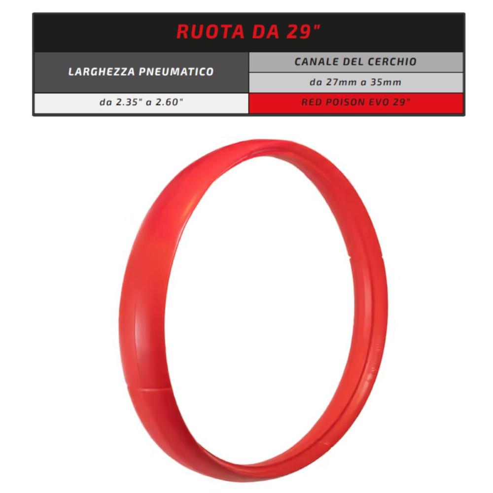 Mousse antiforatura MTB Red Poison EVO 29"