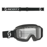 Occhiali MX Scott Primal Enduro Black/White, doppia lente trasparente ventilata