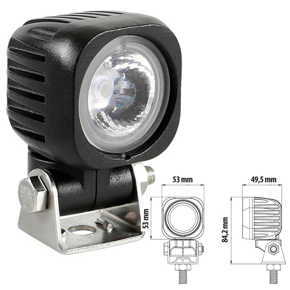 Fanale supplementare Cyclops-Square, a 1 Led - 9/32V - Luce focalizzata