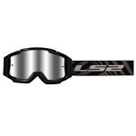 Occhiali MX LS2 Charger Pro Black With , lente Mirror Silver + lente trasparente + Tear Off