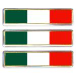 Stemmi 3D sagomati bandiera Italia 3pz.