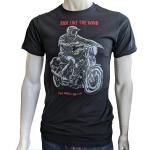 T-shirt PMT Sunrise Moto Old Style Nera scritta Rossa