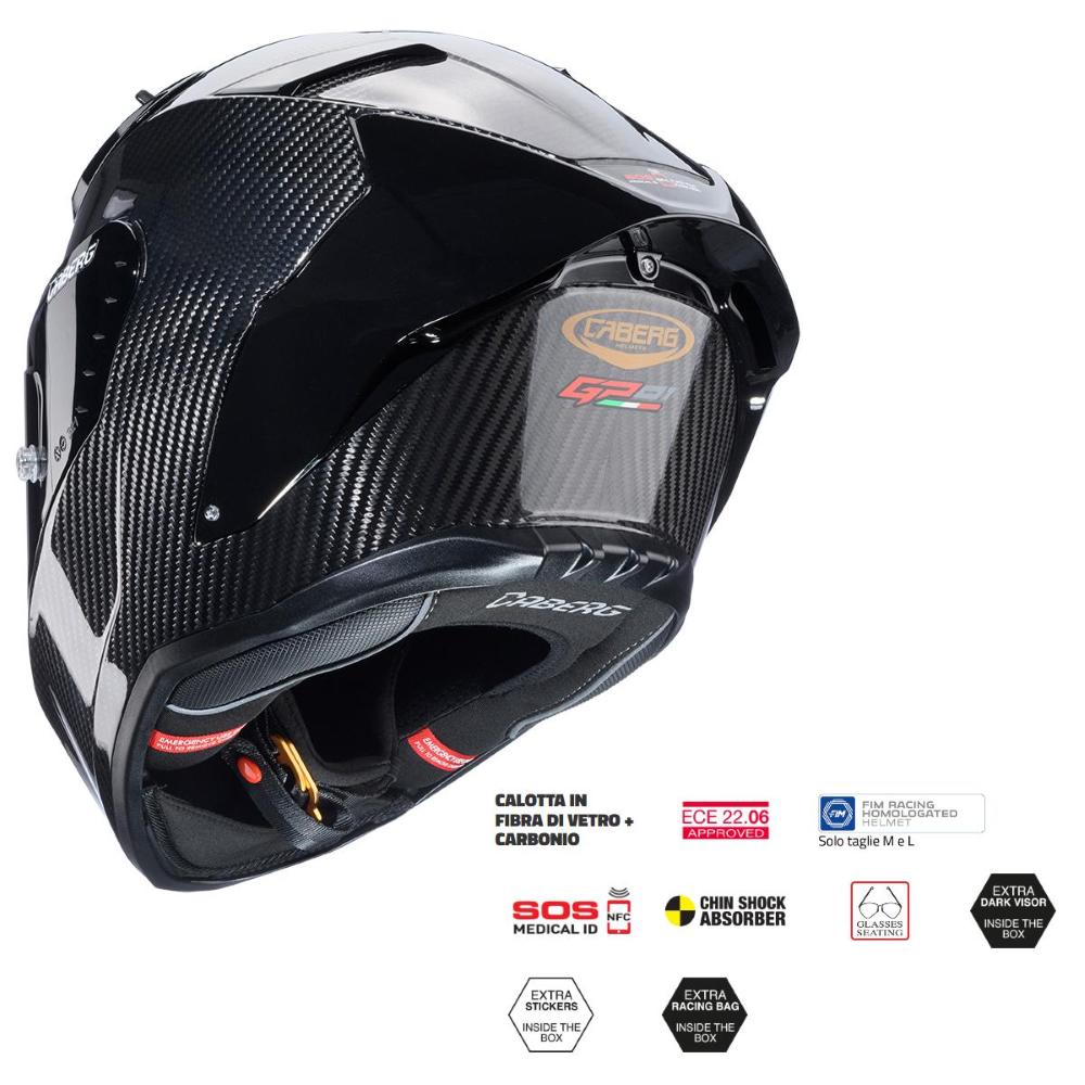 Casco Caberg GP01 Carbon ECE22.06/FIM Level 2 (taglia M e L)