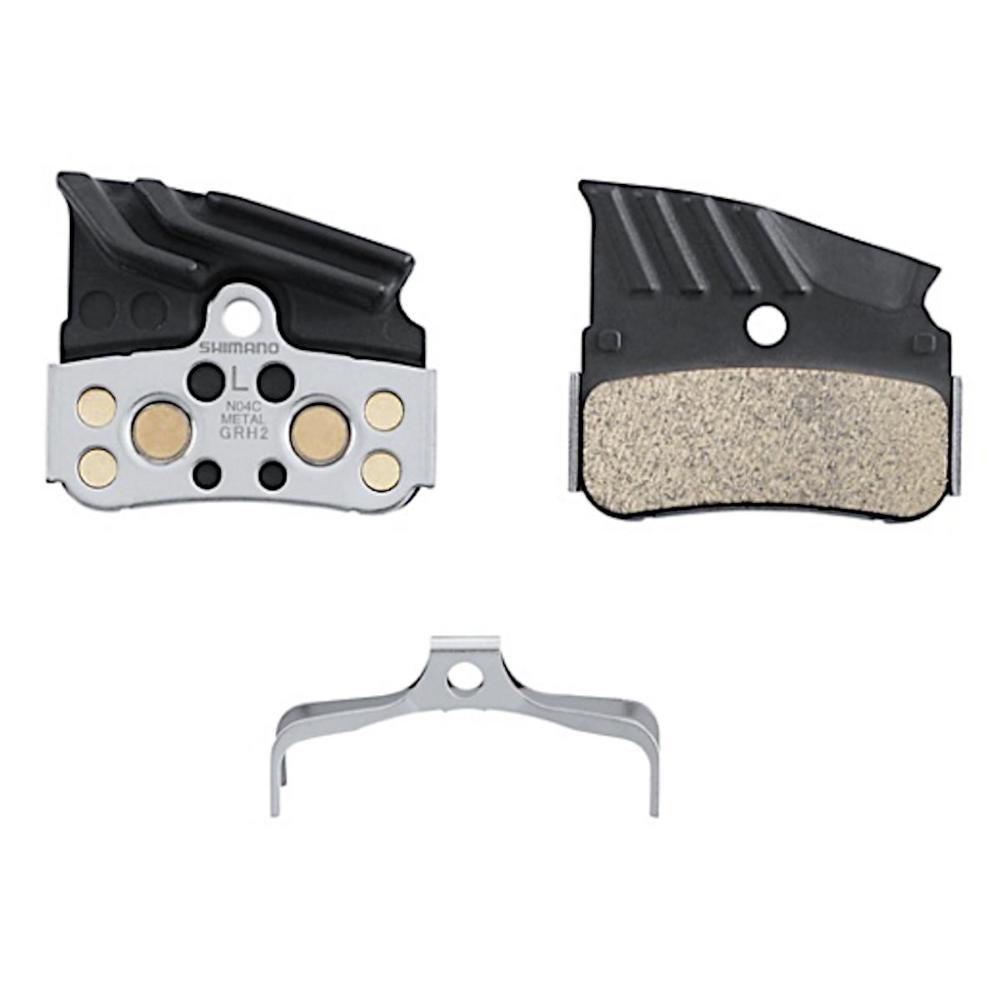 Set Pastiglie Freno Shimano N04C-MF metallica con aletta e molla 2pz