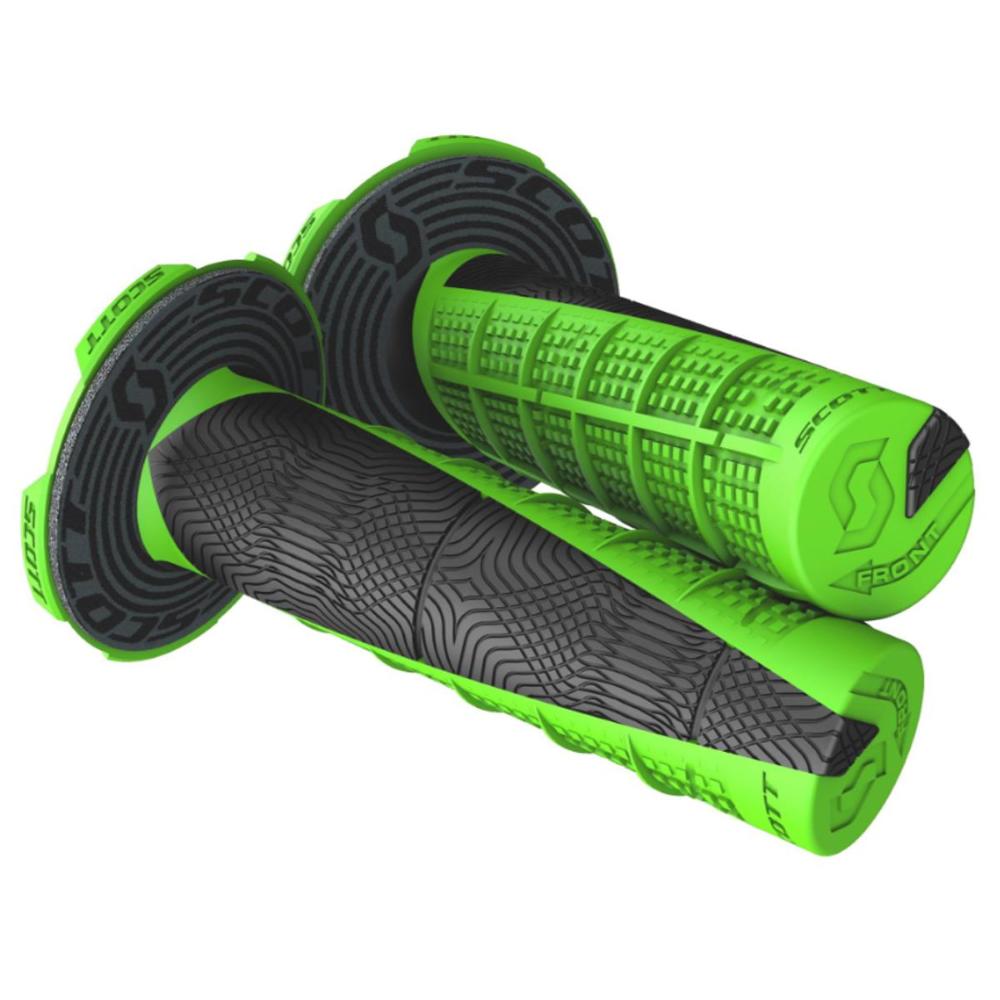 Manopole moto Ø22 chiuse Scott Duece + Donut Grip Green Black