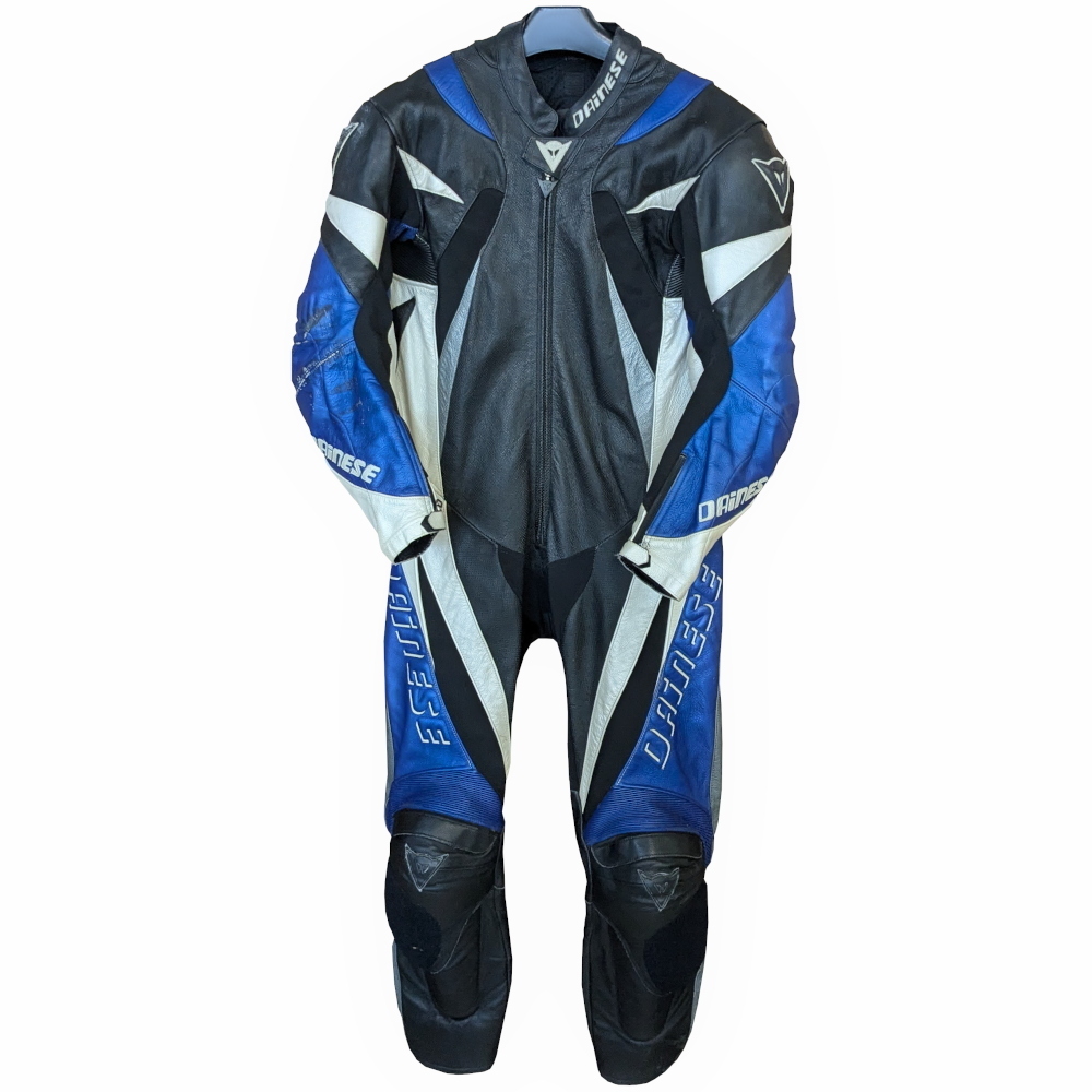 Usato: Tuta intera Dainese® Nero Bianco Blu, taglia 52