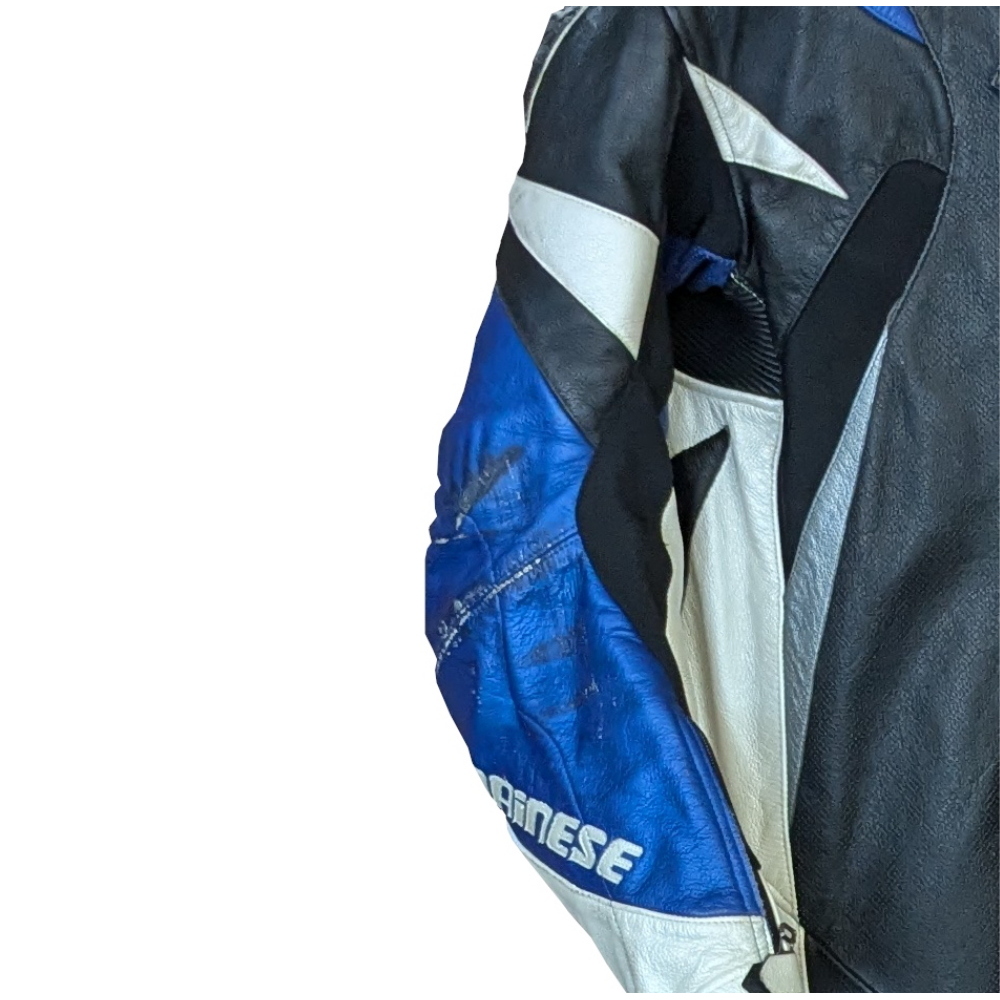 Usato: Tuta intera Dainese® Nero Bianco Blu, taglia 52