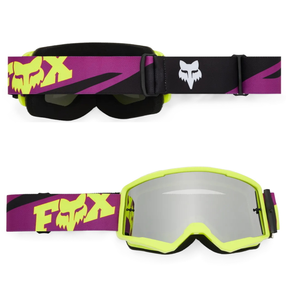 Occhiali MX Fox Raid FX26 Purple Lava, lente Mirror Silver