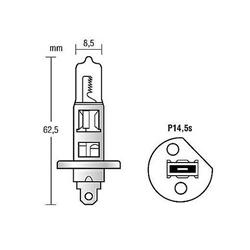Lampada 12V H1 P14,5s 55W, 1 pz.