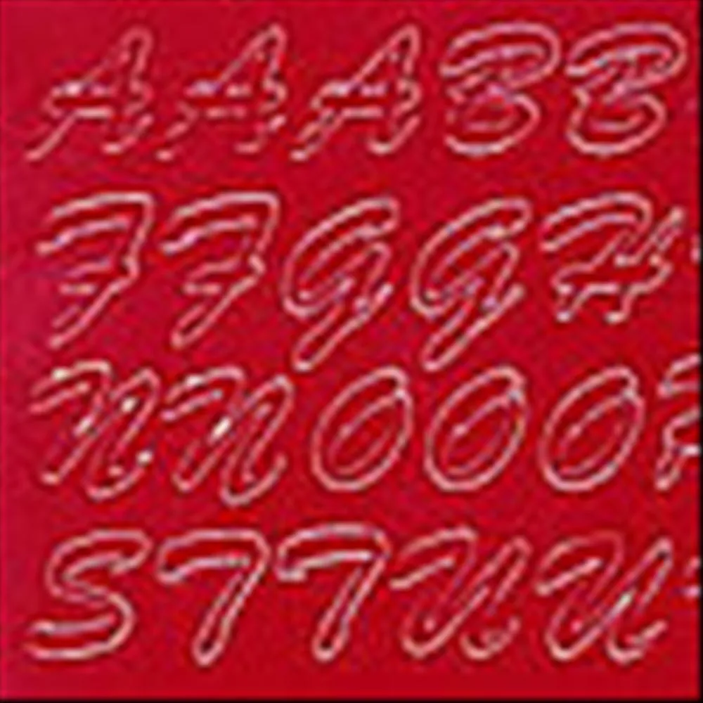 Set lettere adesive Rosse, 170 pz.