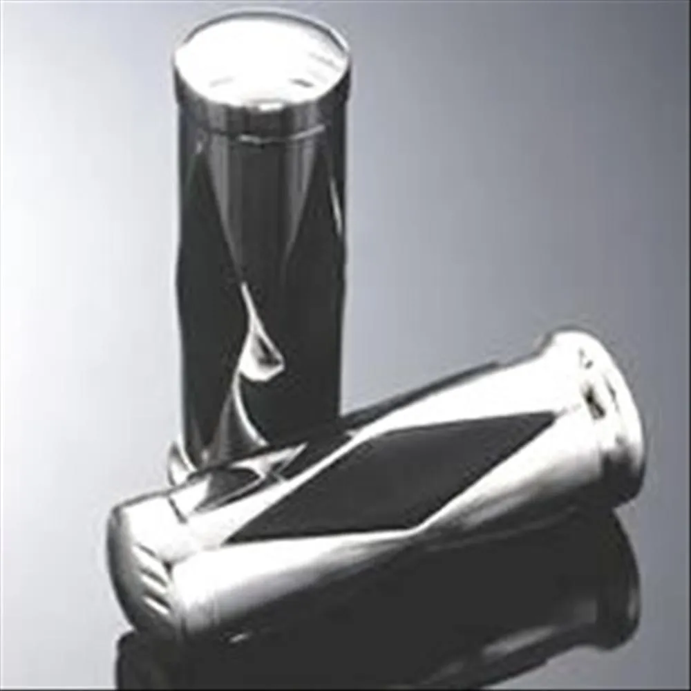 Manopole moto Ø22 chiuse Cromo Diamond