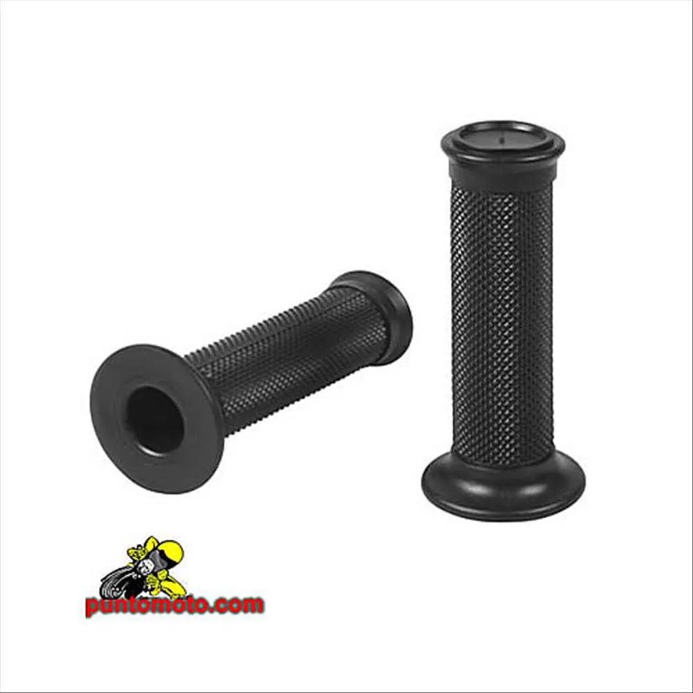 Manopole moto Ø22 chiuse Soft Grip Nere