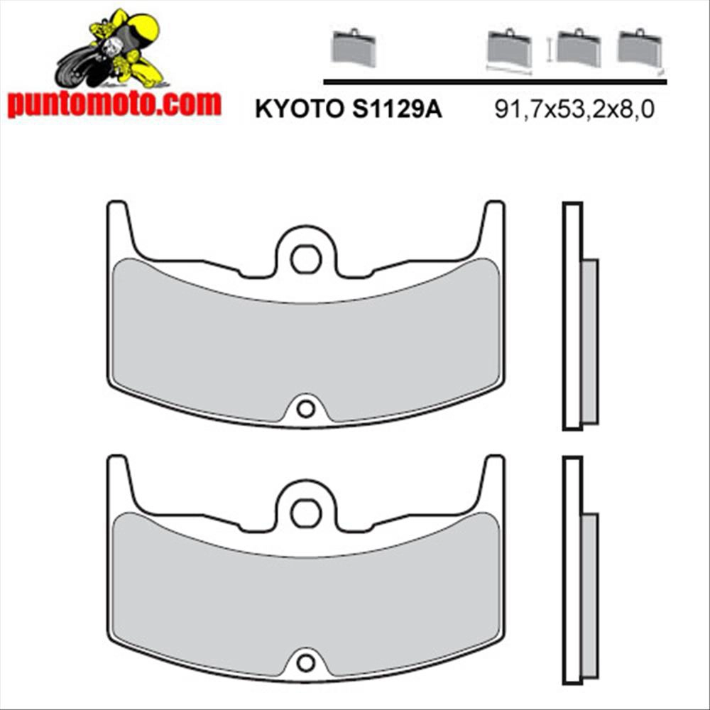 Pastiglie freni moto Kyoto S1129AN ( 07HO14 / 07HO17 )