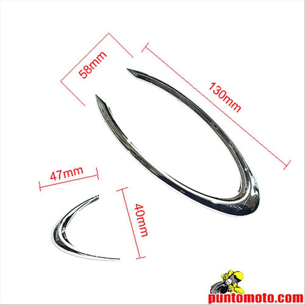 Emblemi Cromati PVC Adesivi, Backets