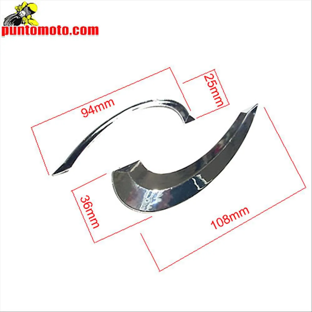 Emblemi Cromati PVC Adesivi, Commas