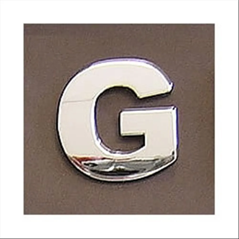 Lettera adesiva G 3D cromata in PVC, Type-3 28mm