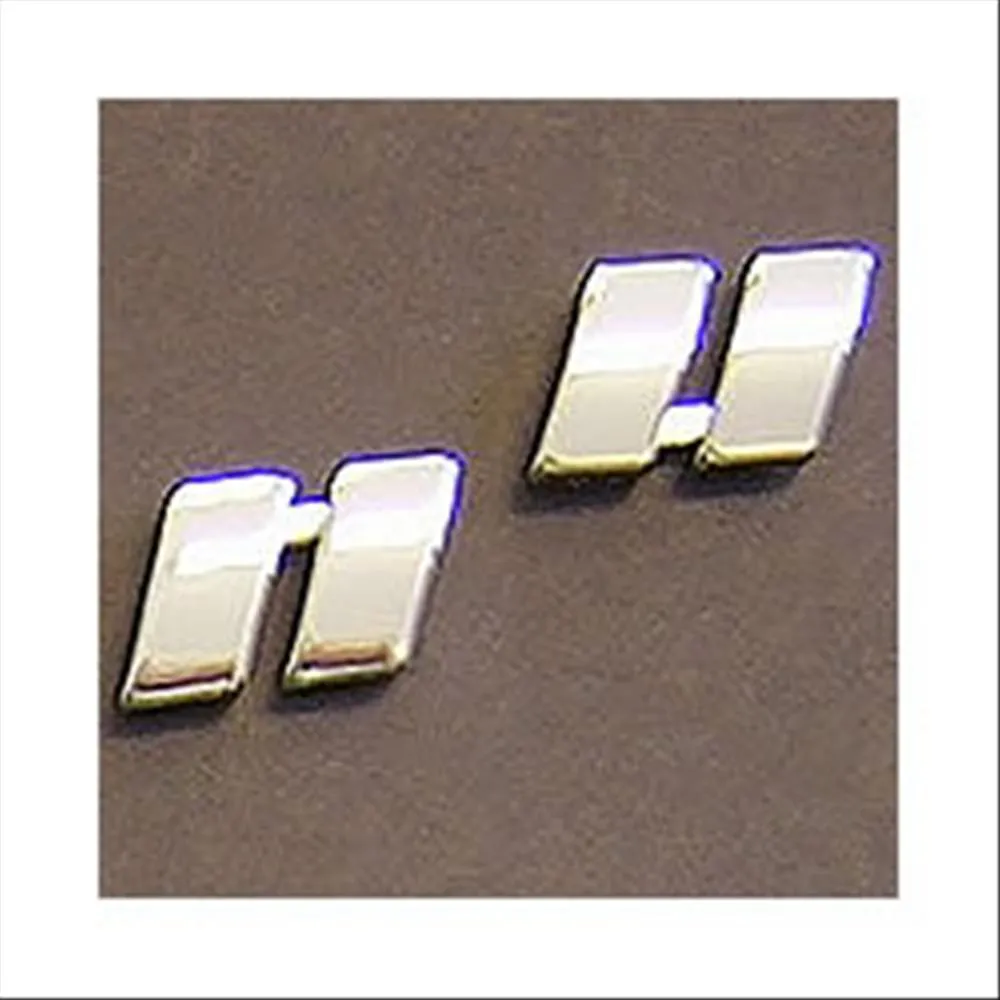Simbolo adesivo simbolo "" 3D cromata in PVC, Type-3 (2pz.)