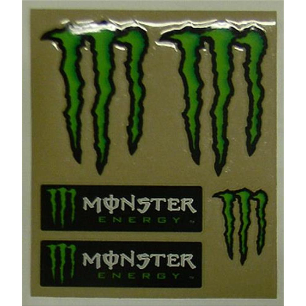 Plastickers Monster Energy 13x15cm, 5 pezzi