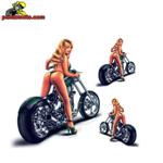 Adesivo Biker Girl