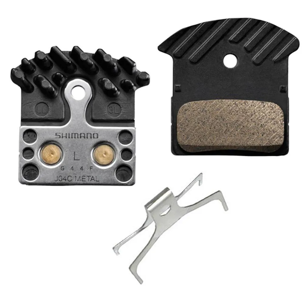 Set Pastiglie Freno Shimano J04C Sinterizzate Doppio pistoncino con dissipatore 2pz